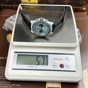 Đồng Hồ Rolex Daytona DiW Ferrari Replica 11 Mặt Tiffany Vỏ Carbon Trắng 40mm