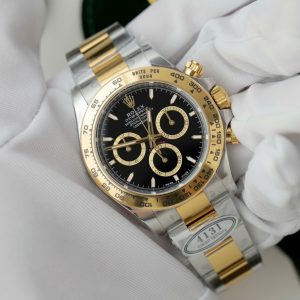 Đồng Hồ Rolex Daytona Replica Luxury Cosmograph 126503 Dây Demi Mặt Đen Xưởng Clean 40mm