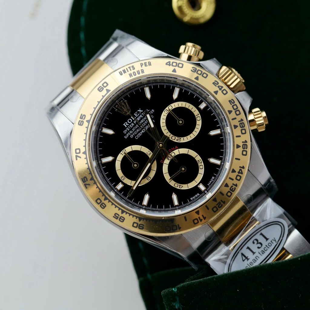 Đồng Hồ Rolex Daytona Replica Luxury Cosmograph 126503 Dây Demi Mặt Đen Xưởng Clean 40mm