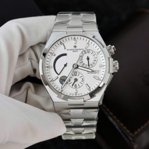 Đồng Hồ Vacheron Constantin Replica Overseas Dual Time 47450 Màu Trắng Nhà Máy 9F 42mm