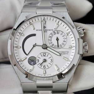 Đồng Hồ Vacheron Constantin Replica Overseas Dual Time 47450 Màu Trắng Nhà Máy 9F 42mm
