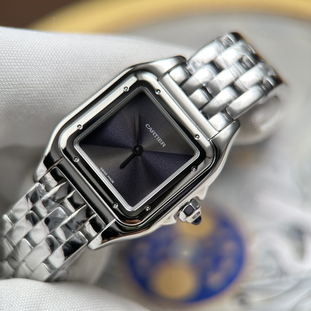 Đồng hồ Cartier Replica 11 Panthere Small Model Nữ Mặt Xám Máy Pin Thụy Sỹ 23x30mm