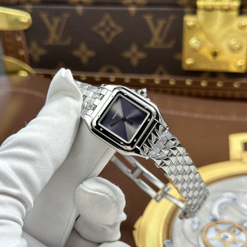 Đồng hồ Cartier Replica 11 Panthere Small Model Nữ Mặt Xám Máy Pin Thụy Sỹ 23x30mm