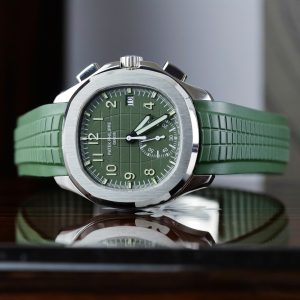 Đồng hồ Patek Philippe Replica 11 Aquanaut 5968G Dây Cao Su Màu Xanh Kaki 42.2mm