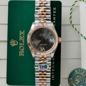 Đồng hồ Rolex DateJust Chế Tác Demi Mặt Xám Cọc Số La Mã Nhà Máy THB 31mm