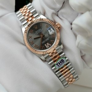 Đồng hồ Rolex DateJust Chế Tác Demi Mặt Xám Cọc Số La Mã Nhà Máy THB 31mm