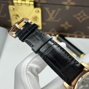 Đồng Hồ Audemars Piguet 26600 Replica Luxury Tourbillon Openworked Mạ Vàng Hồng Dây Da 41mm