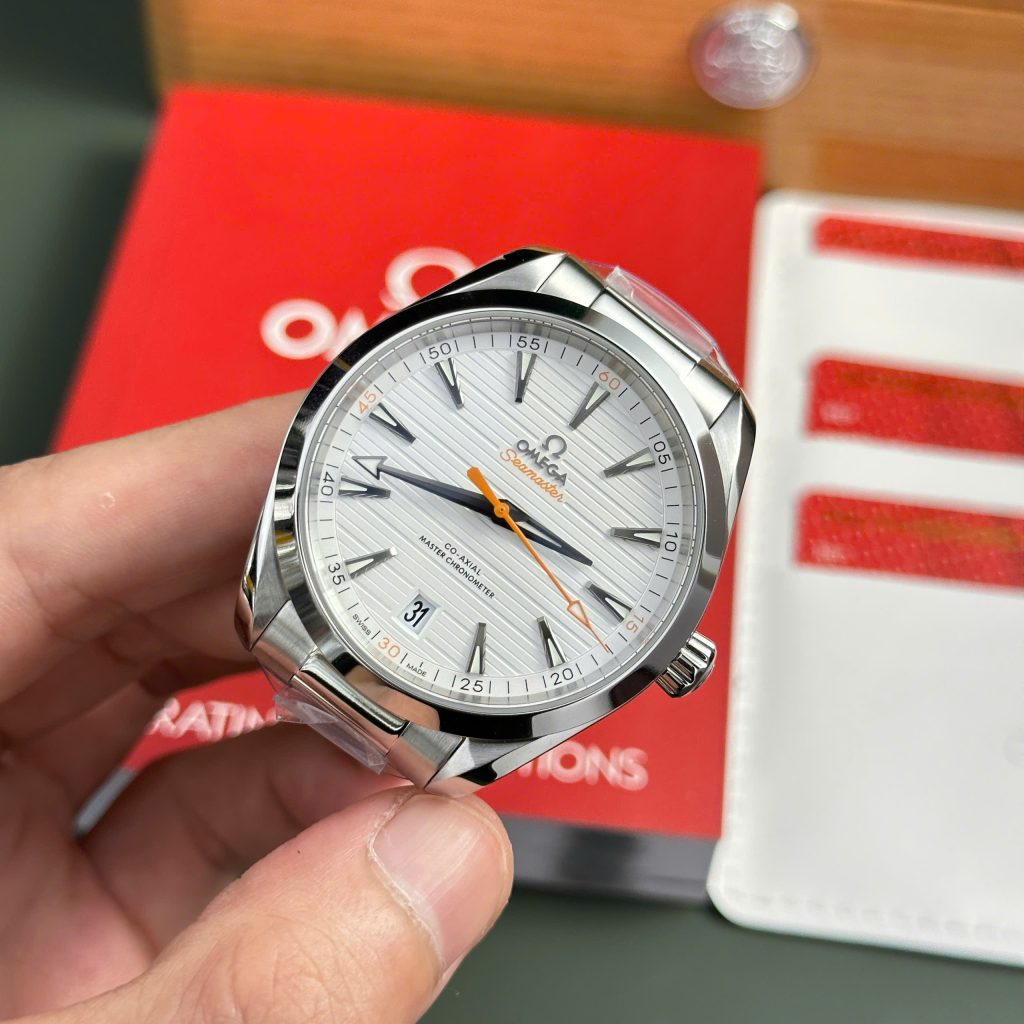 Đồng Hồ Omega Seamaster Aqua Terra 150M Replica 11 Mặt Trắng Nhà Máy VS 41mm