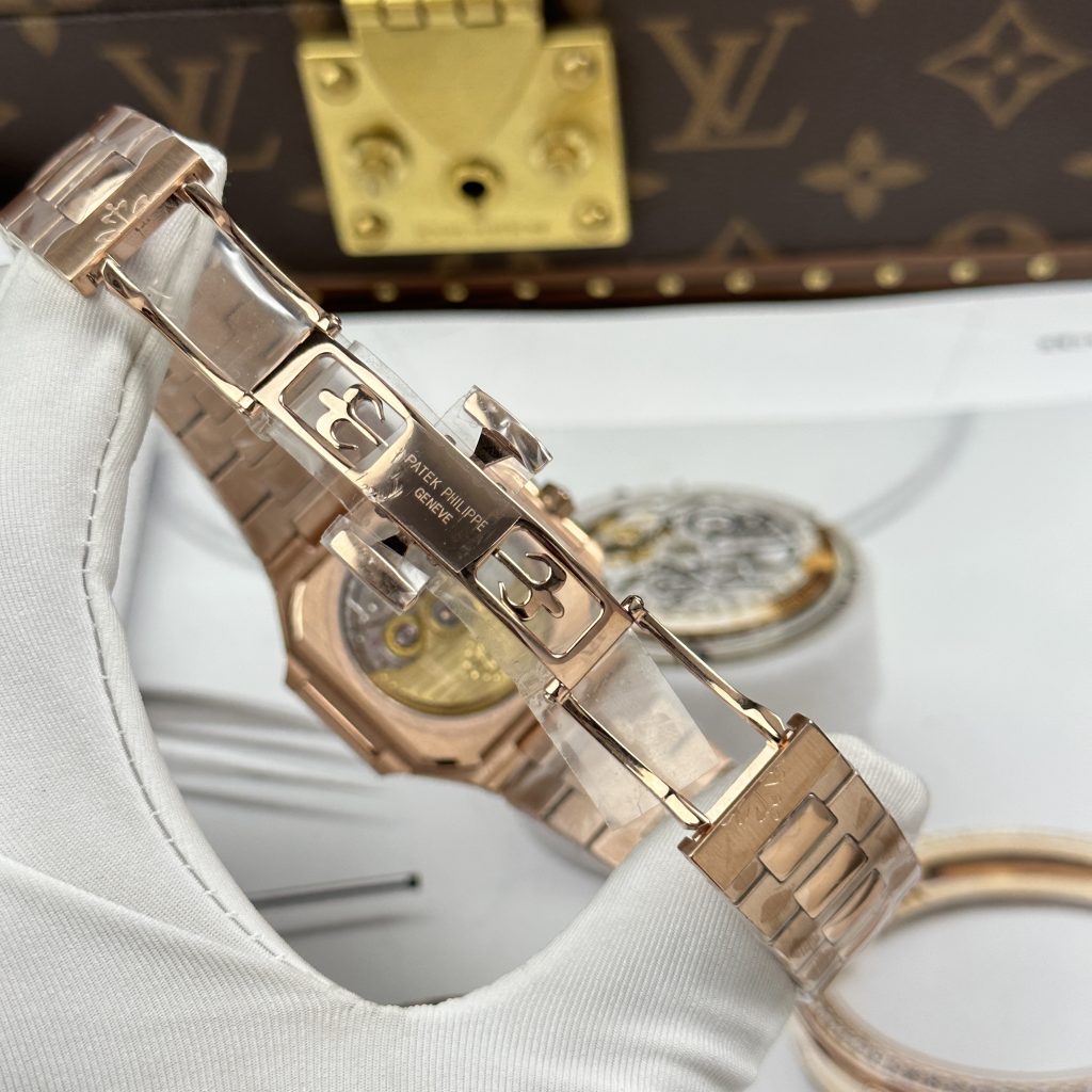 Đồng Hồ Patek Patek Philippe Chế Tác Cubitus 7128 Vàng Hồng Mặt Nâu 45mm