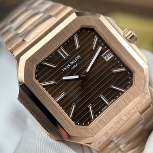 Đồng Hồ Patek Patek Philippe Chế Tác Cubitus 7128 Vàng Hồng Mặt Nâu 45mm