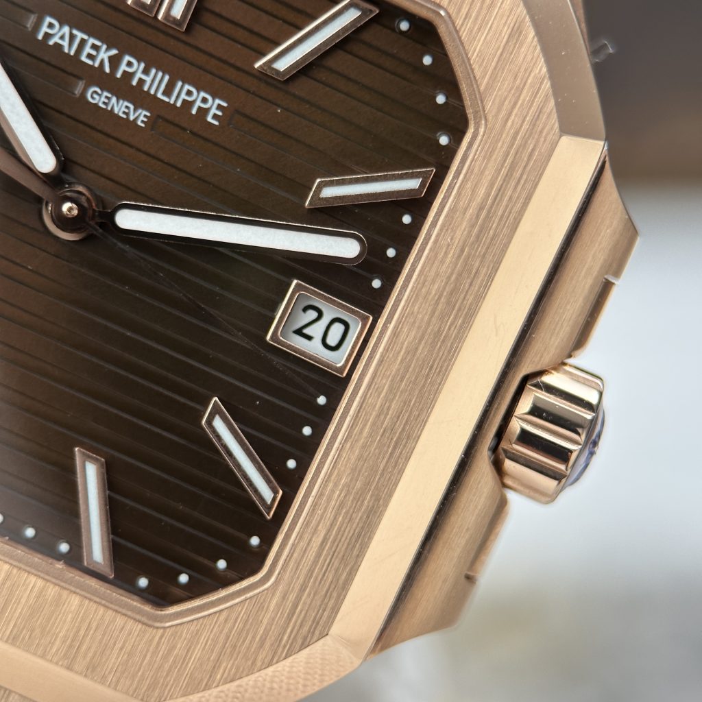 Đồng Hồ Patek Patek Philippe Chế Tác Cubitus 7128 Vàng Hồng Mặt Nâu 45mm