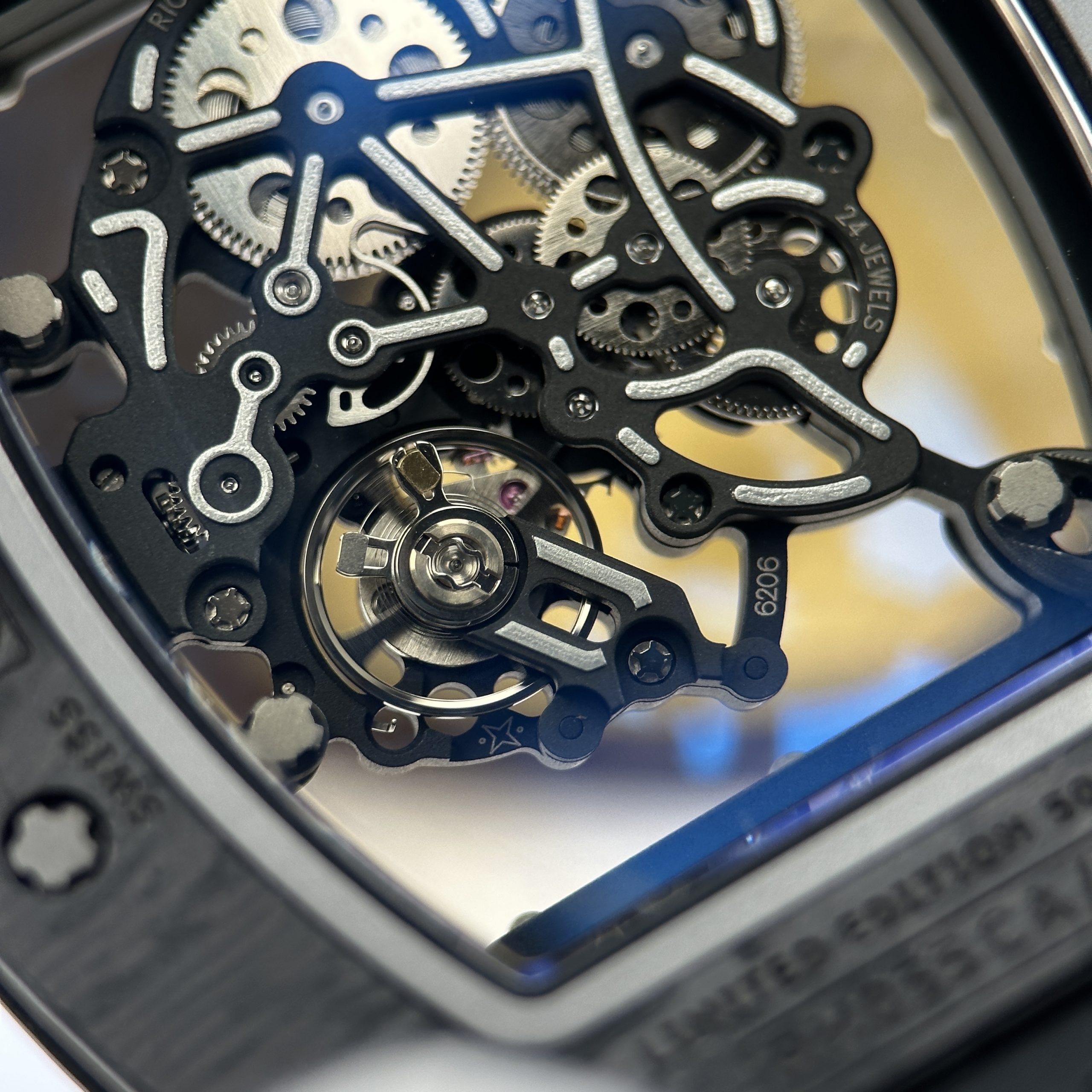 Đồng Hồ Richard Mille Chế Tác Carbon NTPT RM055 Dây Cao Su Đen Nhà Máy ZF 49.9×42 (12) Đồng Hồ Richard Mille Chế Tác Carbon NTPT RM055 Dây Cao Su Đen Nhà Máy ZF 49.9×42.7mm