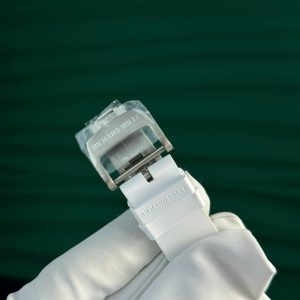 Đồng Hồ Richard Mille Chế Tác Carbon NTPT RM055 Dây Cao Su Trắng Nhà Máy ZF 49.9×42.7mm