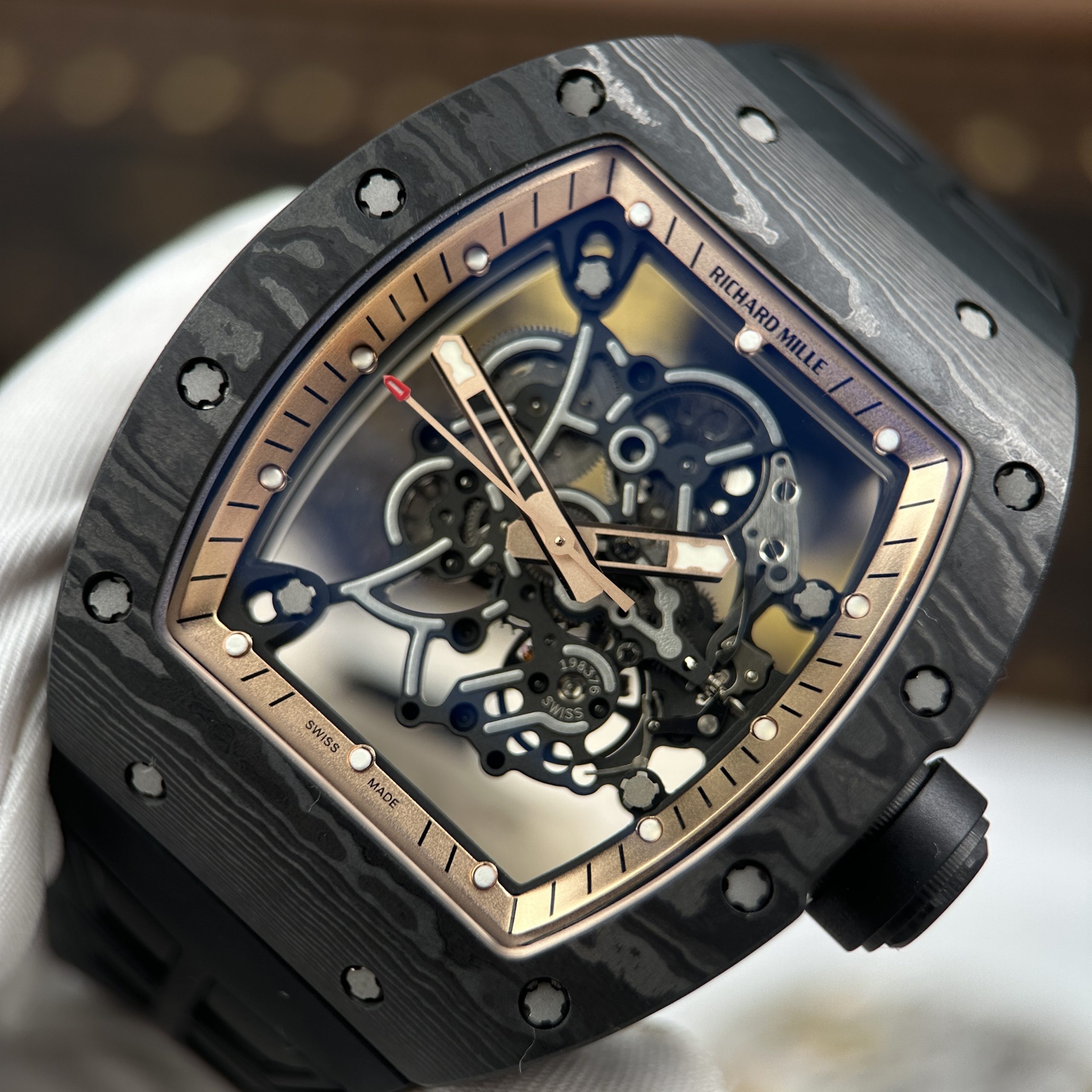 Đồng Hồ Richard Mille RM055-CA-RG Black Chế Tác Dây Cao Su Nhà Máy ZF 49.9×42 (6) Đồng Hồ Richard Mille RM055-CA-RG Black Chế Tác Dây Cao Su Nhà Máy ZF 49.9×42.7mm