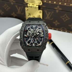 Đồng Hồ Richard Mille Replica 11 RM 35-03 Rafael Nadal Vỏ Carbon TPT Màu Đen 43.2x50mm