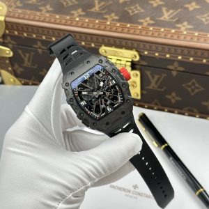 Đồng Hồ Richard Mille Replica 11 RM 35-03 Rafael Nadal Vỏ Carbon TPT Màu Đen 43.2x50mm