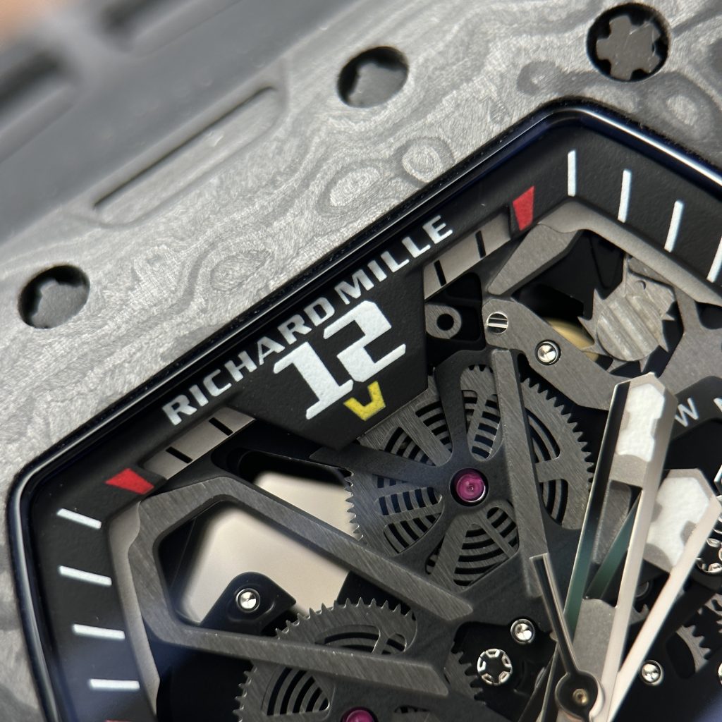 Đồng Hồ Richard Mille Replica 11 RM 35-03 Rafael Nadal Vỏ Carbon TPT Màu Đen 43.2x50mm