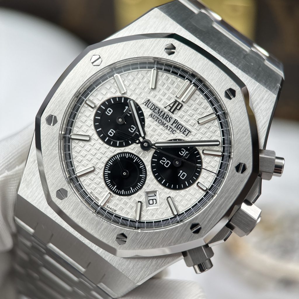 Đồng Hồ Audemars Piguet Chế Tác Royal Oak Chronograph 26331 Mặt Trắng Nhà Máy APS 41mm