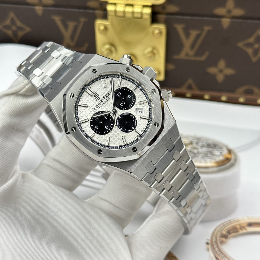Đồng Hồ Audemars Piguet Chế Tác Royal Oak Chronograph 26331 Mặt Trắng Nhà Máy APS 41mm
