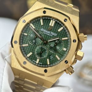 Đồng Hồ Audemars Piguet Royal Oak Chronograph 26331 Chế Tác Mạ Vàng Mặt Xanh Lá Nhà Máy APS 41mm