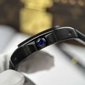 Đồng Hồ Cartier Santos 100 XL Replica Luxury Vỏ Mạ ADLC Mặt Đen 41x51mm