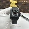Đồng Hồ Cartier Santos 100 XL Replica Luxury Vỏ Mạ ADLC Mặt Đen 41x51mm