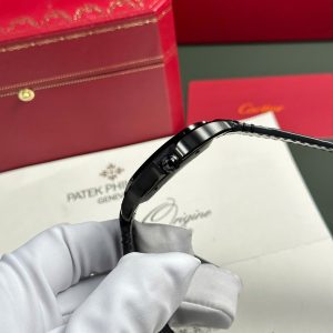 Đồng Hồ Cartier Santos de Cartier Replica Luxury Dây Da Đen Nhà Máy BV 39.8mm