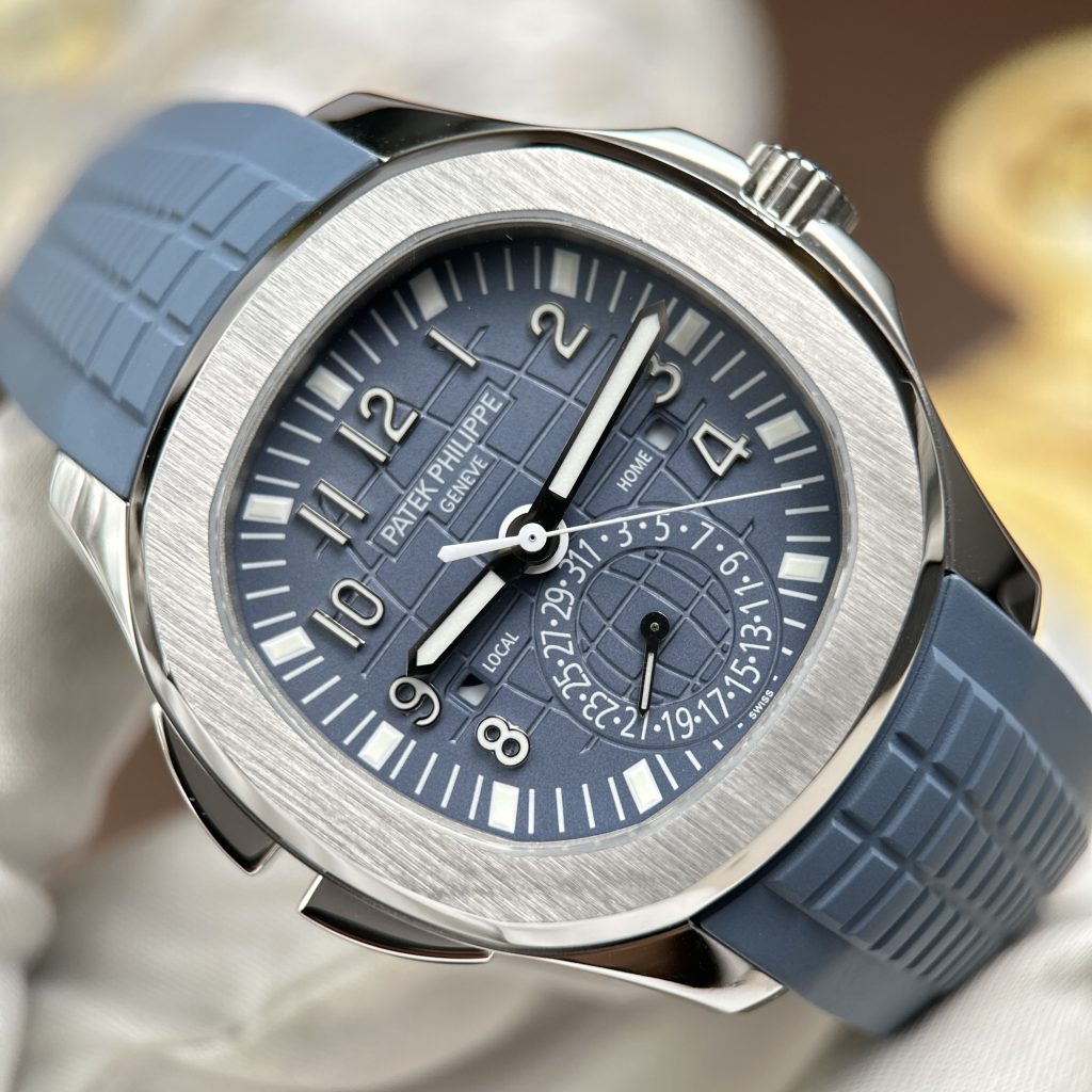 Đồng Hồ Patek Philippe Aquanaut 5164G Rep Cao Cấp Màu Xanh Xám Dây Cao Su Nhà Máy ZF 40.8mm