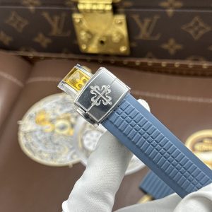 Đồng Hồ Patek Philippe Aquanaut 5164G Rep Cao Cấp Màu Xanh Xám Dây Cao Su Nhà Máy ZF 40.8mm