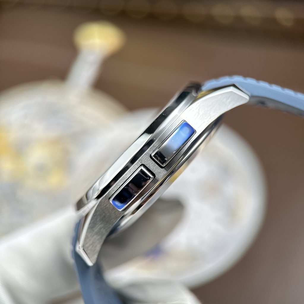 Đồng Hồ Patek Philippe Aquanaut 5164G Rep Cao Cấp Màu Xanh Xám Dây Cao Su Nhà Máy ZF 40.8mm