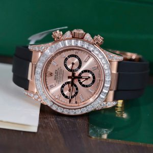 Đồng Hồ Rolex Daytona 126535TBR Chế Tác Bọc Vàng Đính Kim Cương Moissanite Baguette 40mm