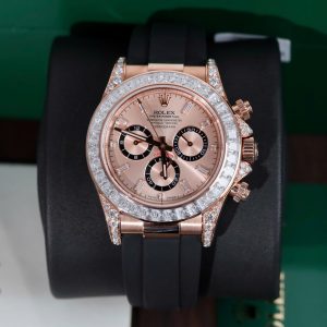 Đồng Hồ Rolex Daytona 126535TBR Chế Tác Bọc Vàng Đính Kim Cương Moissanite Baguette 40mm