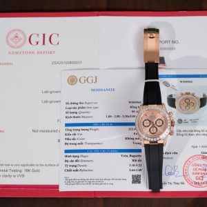 Đồng Hồ Rolex Daytona 126535TBR Chế Tác Bọc Vàng Đính Kim Cương Moissanite Baguette 40mm