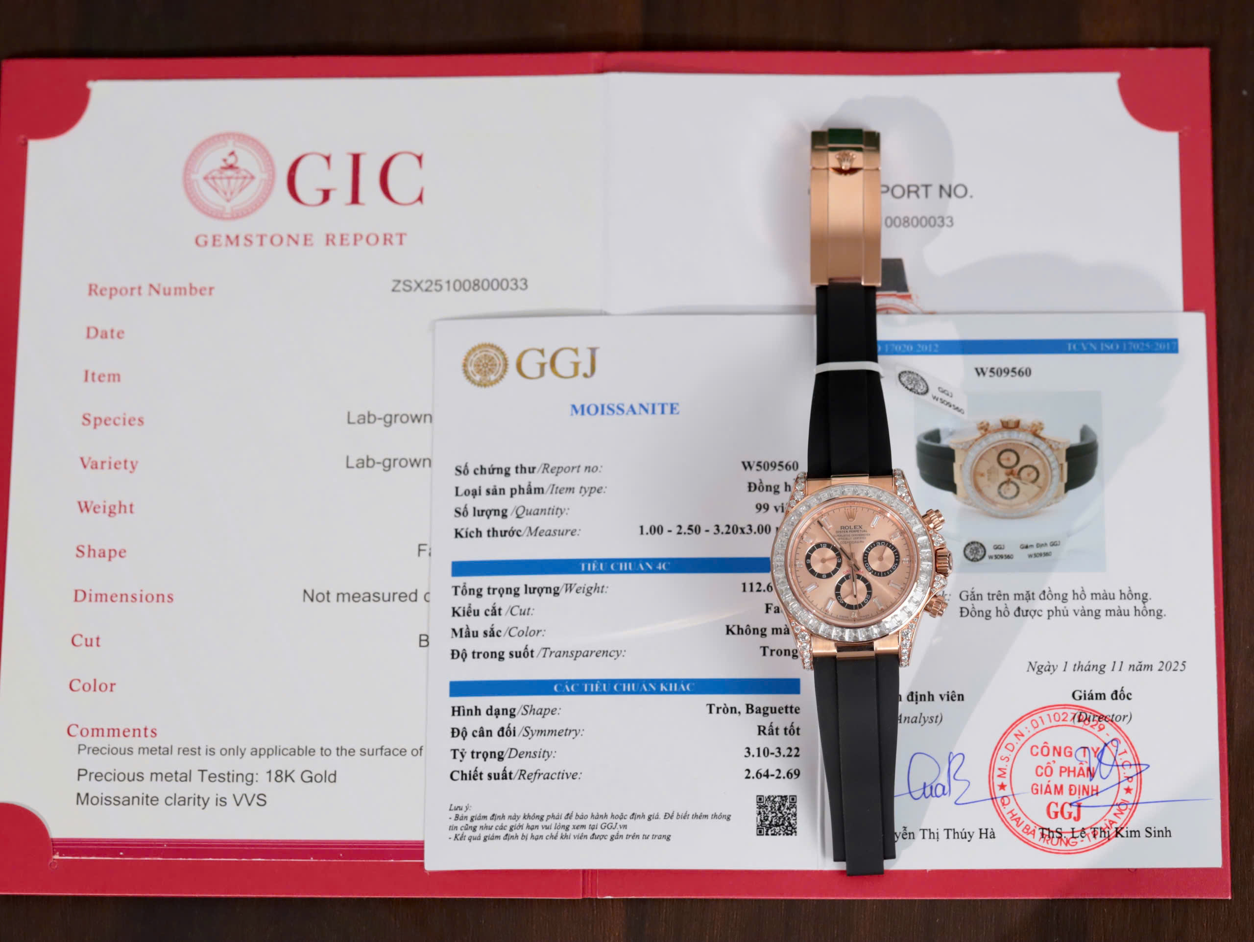 Đồng Hồ Rolex Daytona 126535TBR Chế Tác Bọc Vàng Đính Kim Cương Moissanite Baguette 40mm (3) Đồng Hồ Rolex Daytona 126535TBR Chế Tác Bọc Vàng Đính Kim Cương Moissanite Baguette 40mm