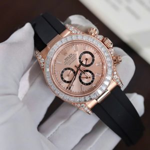 Đồng Hồ Rolex Daytona 126535TBR Chế Tác Bọc Vàng Đính Kim Cương Moissanite Baguette 40mm